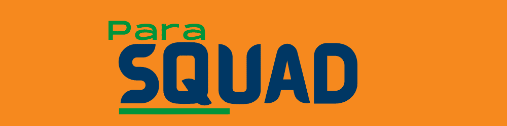 Para squad logo The words Para Squad as a logo